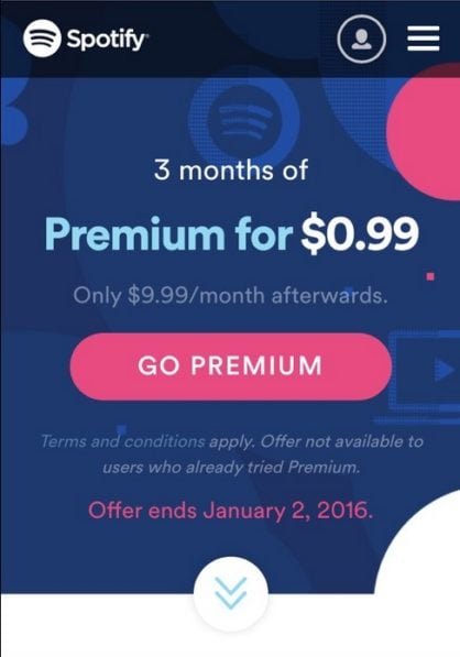 how much is spotify premium one year
