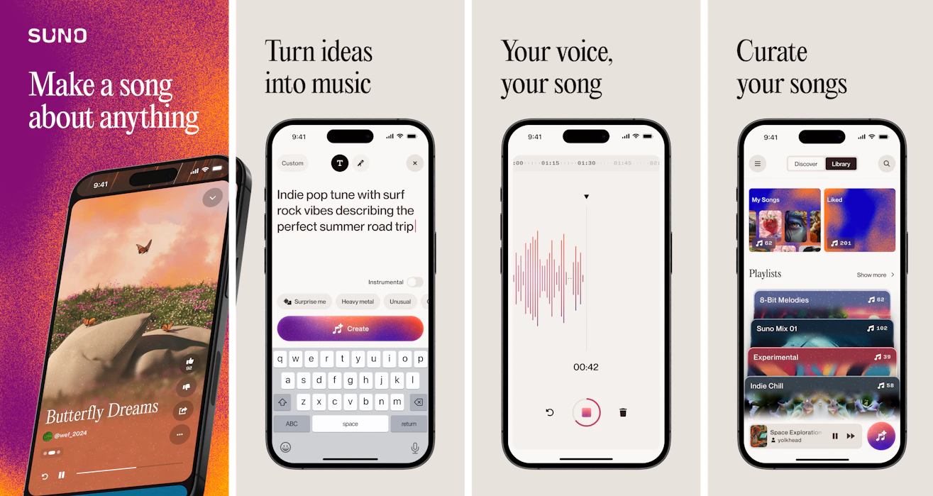 Suno, firma zajmująca się sztuczną inteligencją, która stoi przed pozwem wytwórni płytowych o naruszenie praw autorskich, uruchomiła aplikację mobilną