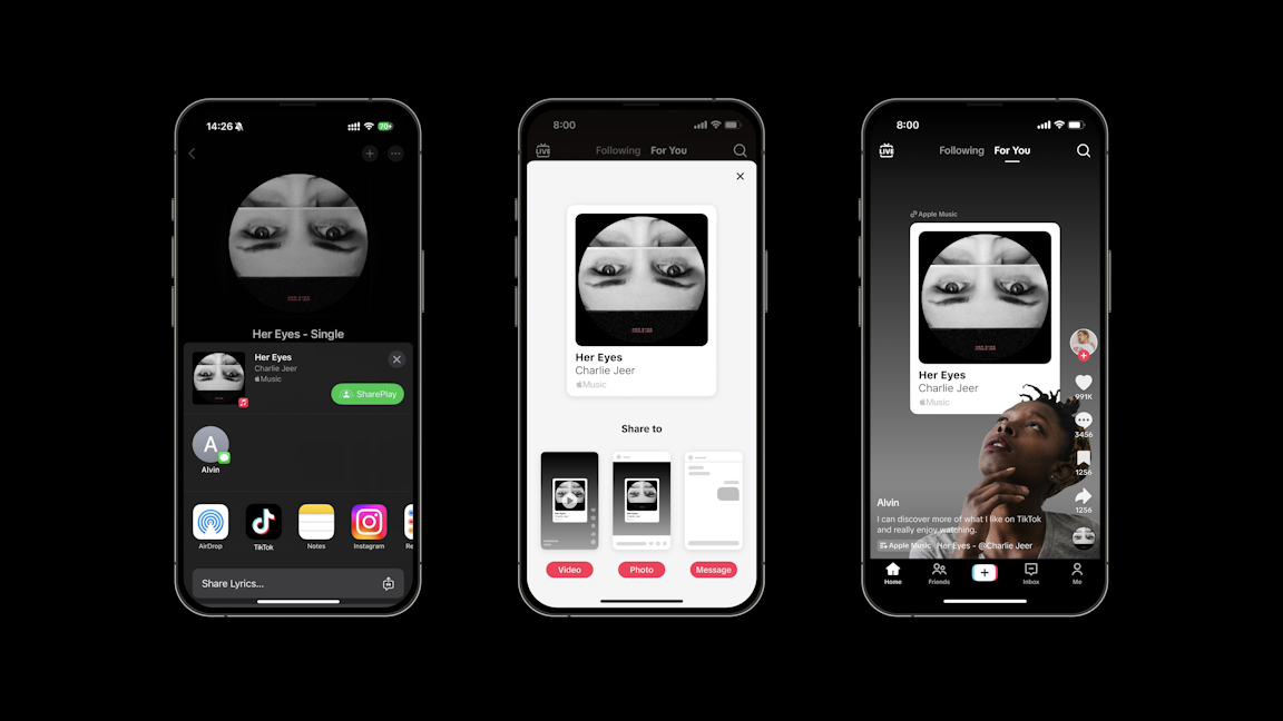 TikTok deepens integration with Spotify and Apple Music via new feature that lets streamers ‘Share to TikTok’